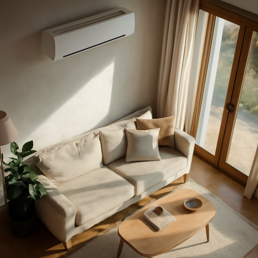 modern air conditioning unit installed in a Kecskemét home