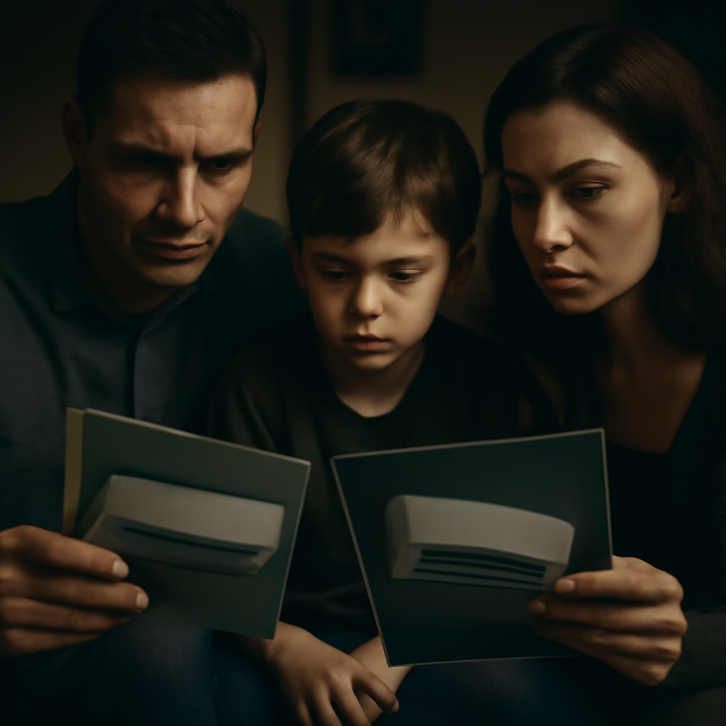family evaluating air conditioning options in their living room