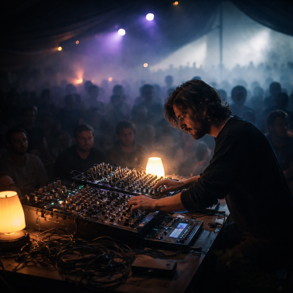 ambient music performance at electronic music festival in Germany